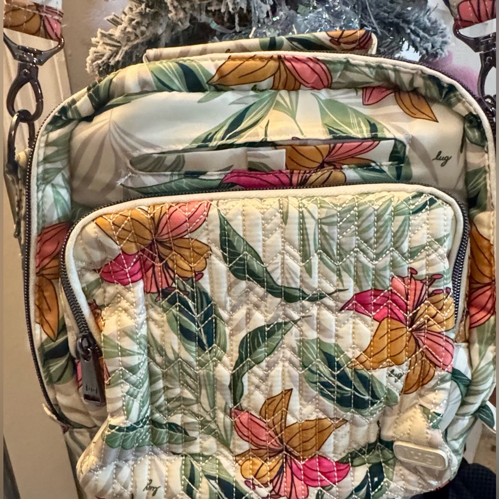 Lug Women's Floral Backpack - Pink, Yellow, Green